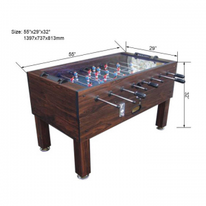 Commercial Coin-Op Foosball Table with Tempered Glass Top - Arcade/Bar Standard Size 56 "Tournament Grade"